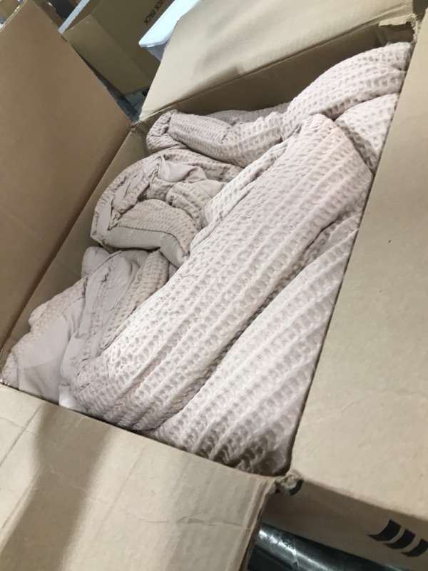 Photo 1 of Levtex Home - Cloud Waffle Comforter Set - King Comforter + Two King Pillow Cases - Waffle Weave - Blush - Comforter (106 x 94in.) and Pillow Case (36 x 20in.) - Cotton