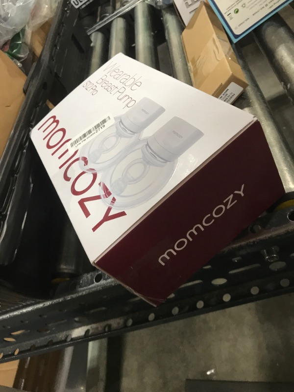 Photo 1 of Momcozy Wearable Electric Breast Pump – Portable, Wireless, Adjustable Suction, Soft DoubleFit Flanges, Smart Display (24mm, 2-Pack, Light White)