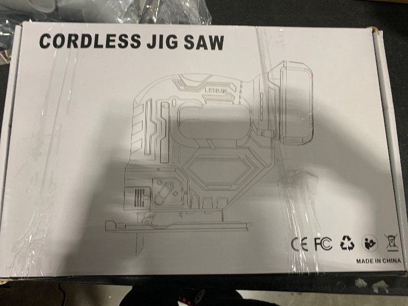 Photo 1 of Cordless Jigsaw Tool Compatible with Dewalt 20V Battery, Variable Speed, LED Light, 0°-45° Bevel Cuts, 3-Position Orbital Action, Brushless Motor for Straight Curve Circle Cutting