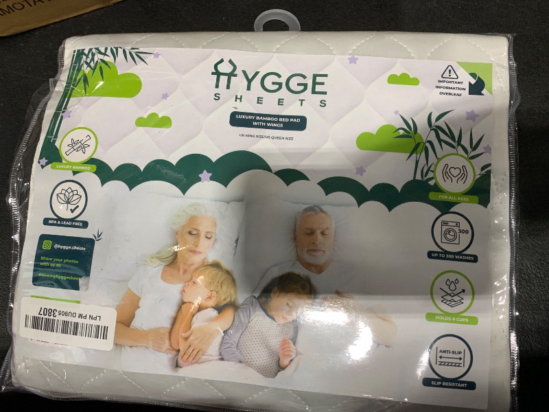 Photo 1 of Hygge Sheets®? Organic Washable Incontinence Bed Pads for Adults & Kids - 100% Waterproof Reusable Mattress Protector Underpads - Rayon derived from Bamboo - Queen
