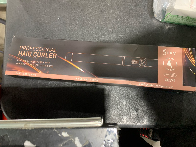 Photo 1 of 1 1/4 Inch Curling Wand Long Barrel, Dual Voltage Wand Curling Iron for Long Hair,Hair Curling Wand with Tourmaline Ceramic,10 Adjustable Temp