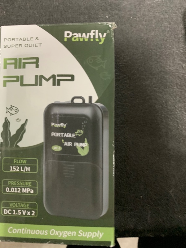 Photo 1 of Pawfly Aquarium Battery Air Pump 40 GPH Oxygen Pump for 5 to 30 Gallon Fish Tank Portable Aerator Pump for Outdoor Fishing and Fish Transportation, Battery Not Included (Accessories Inside The Pump)