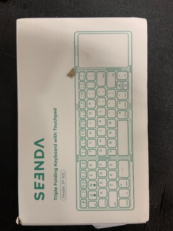 Photo 1 of seenda Foldable Bluetooth Keyboard for Travel, Tri-Folding Wireless Portable Keyboard with Touchpad, Rechargeable Multi-Device Small Keyboard, for Laptop Tablet PC Smartphone Windows iOS Android