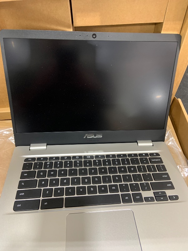 Photo 1 of ASUS C424MA-AS48F Chromebook C424, 14.0" 180 Degree FHD NanoEdge Display, Intel Dual Core Celeron Processor, 4GB LPDDR4 RAM, 128GB Storage, Silver Color, C424MA-AS48F