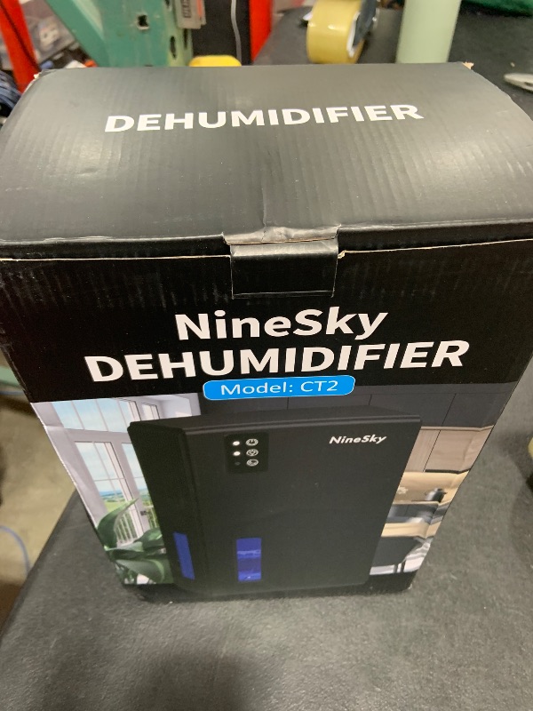 Photo 1 of NineSky Dehumidifier for Home, 95 OZ Water Tank, (1000 sq.ft) Dehumidifiers for Bathroom Bedroom Basement with Auto Shut Off,7 Colors LED Light (Black)