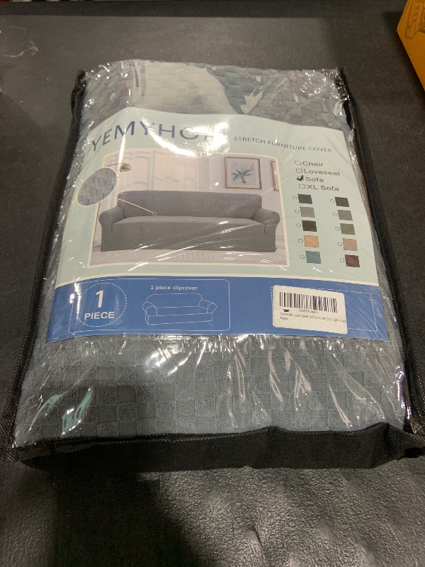 Photo 1 of YEMYHOM Couch Cover Latest Jacquard Design High Stretch Sofa Covers for 3 Cushion Couch, Pet Dog Cat Proof Slipcover Non Slip Magic Elastic Furniture Protector (Sofa, Light Gray)