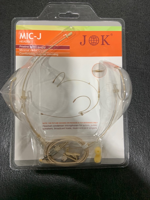 Photo 1 of J K Professional Headset/Headworn Microphone MIC-J 071S Compatible with Sennheiser Wireless System - Omnidirectional Mic - Super Lightweight & Creative Design & Smallest Cartridge