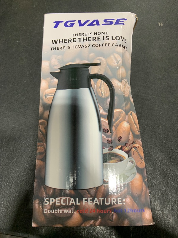 Photo 1 of Updated 70 Oz Thermal Coffee Carafe, 2.1L nsulated Stainless Steel Coffee Carafes for Keeping Hot Coffee & Tea Hot Beverage-12Hours, Double Walled Vacuum Coffee Carafe (Gold)