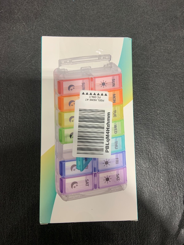 Photo 1 of Weekly Pill Organizer 2 Times a Day Extra Large 7 Day Easy Fill Quick Fill Portable Fullicon AM PM Pill Box for Supplement, vitamine, and Medicine - (Patent Registered)