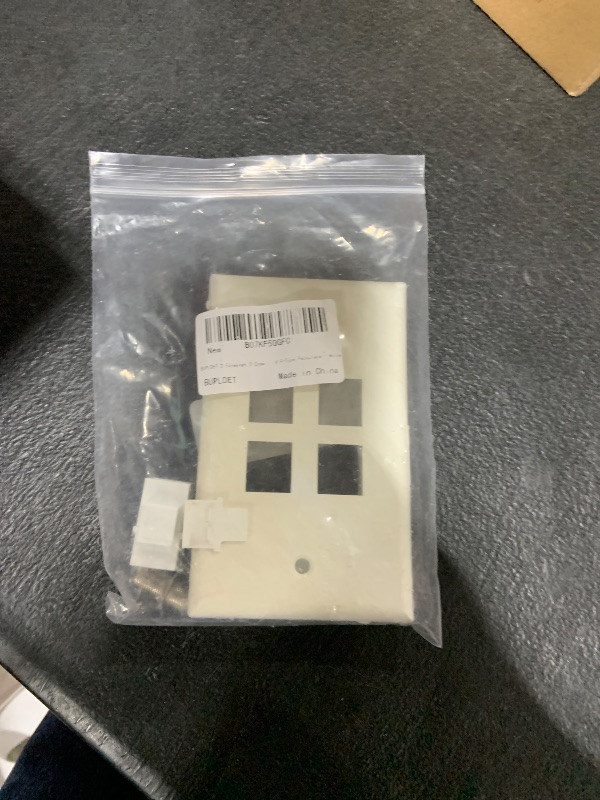 Photo 1 of BUPLDET 2 Ethernet 2 Coax Wall Plate - Double Cat6 Ethernet Jacks and Dual Coaxial Cable TV F-Type Faceplate - White