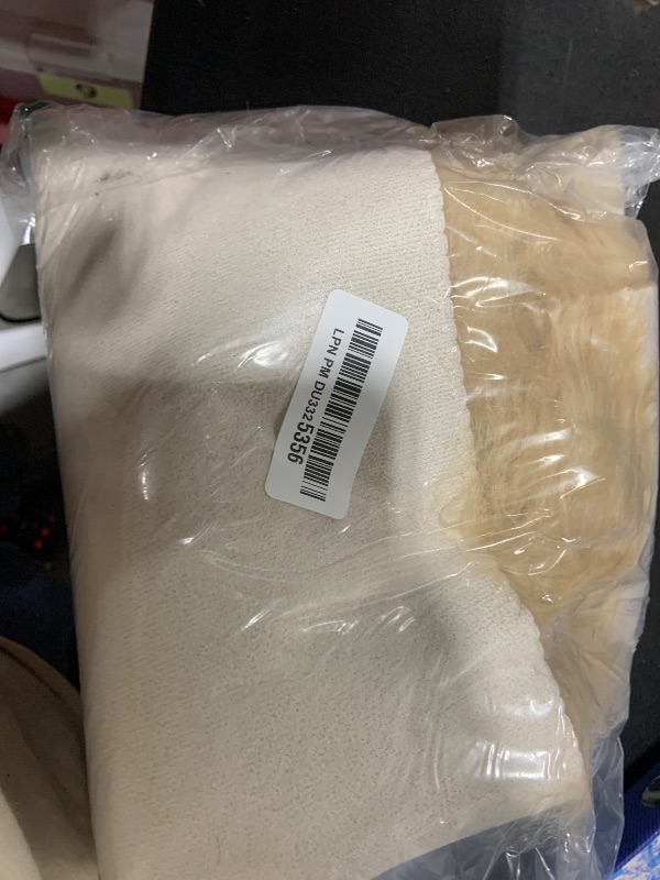 Photo 1 of duduta Beige Sheepskin Throw Rugs 2x3 ft, Fluffy Shag Faux Fur Chair Seat Covers Washable Room Decor