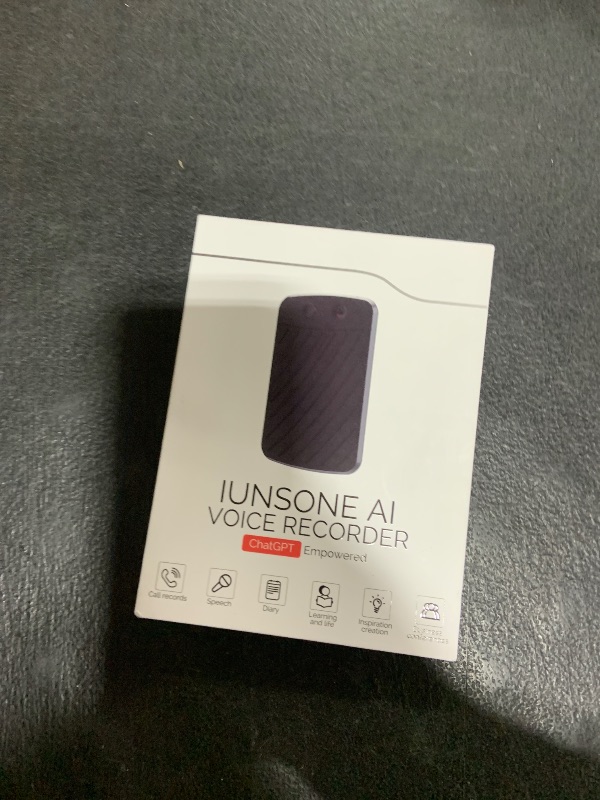 Photo 1 of IUNSONE AI Voice Recorder,Note Voice Recorder with Transcribe Summarize ? Two-Way Translation,112 Languages,App Control,64GB Memory,Suitable for Lectures,Meetings,Calls,International Exchange