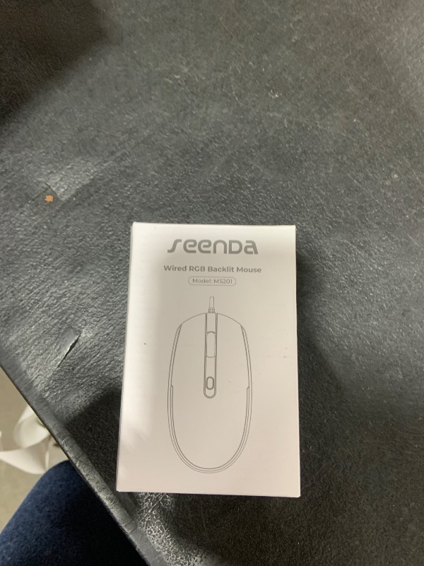 Photo 1 of seenda Wired Mouse - USB Computer Mouse Wired with RGB Backlit Optical LED Mouse with Attached USB Cord for Laptops Notebooks Chromebook - Black