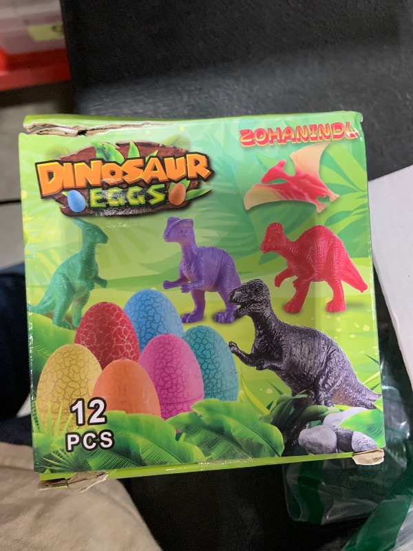 Photo 1 of 12 Dinosaur Eggs Toys, Surprise Pack with 12 Unique Dinosaur Figures,Goodie Bag Stuffers,Pinata fillers, Easter Eggs dongcoh,Carnival Prizes Treasure Box?Birthday Party Gifts for Kids