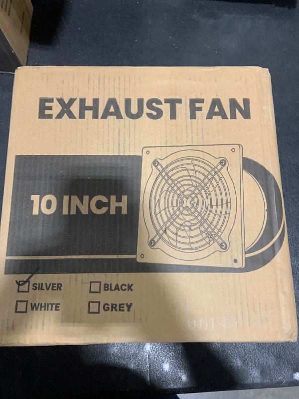 Photo 1 of HG Power 10 Inch Exhaust Fan with Speed Controller, 567 CFM Kitchen Exhaust Fan with Damper, Metal Extractor Fan for Window, Attic, Ceiling, Basement Ventilation
