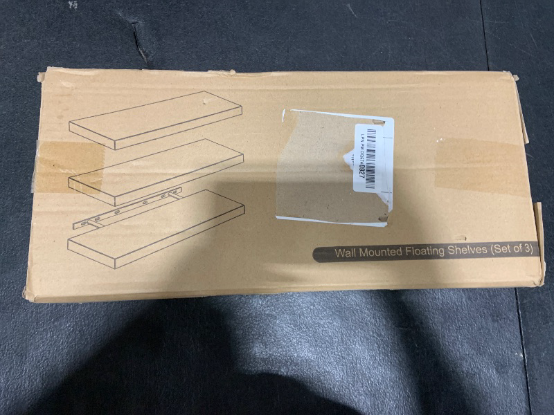 Photo 1 of AMADA HOMEFURNISHING Floating Shelves, Wall Shelves for Bathroom/Living Room/Bedroom/Kitchen Decor, White Shelves with Invisible Brackets Set of 3 - AMFS08
