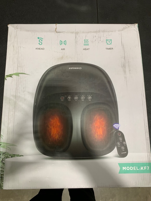 Photo 1 of KNQZE Foot Massager Machine with Heat, Shiatsu Deep Kneading Foot Massager with Remote, Compression, Multi-Massage Modes, Auto-Off Timers, Gifts for Women Men, FSA or HSA Eligible