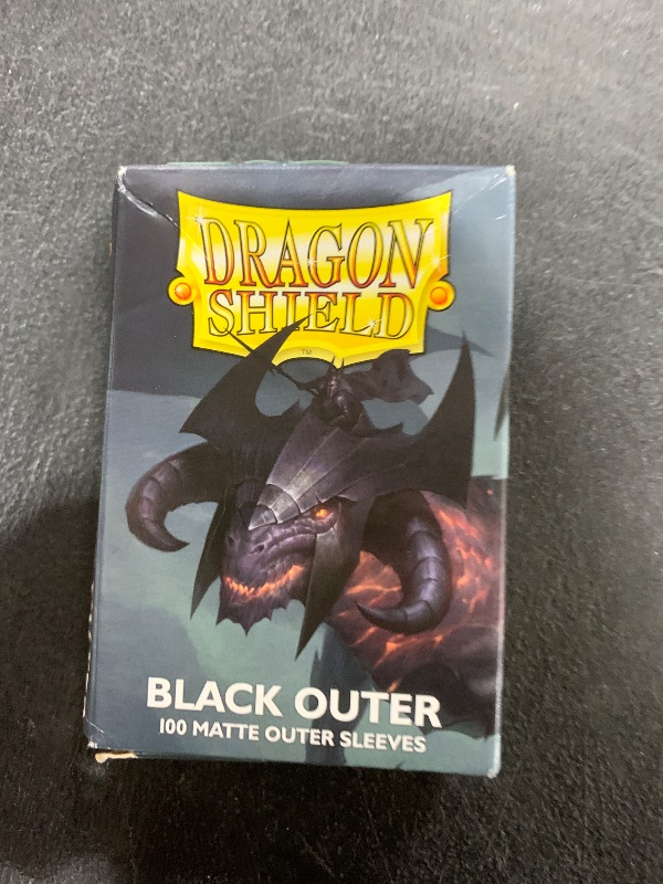 Photo 1 of Dragon Shield Outer Sleeves – Matte Black 100 CT – Card Sleeves - Smooth & Tough - Compatible with Pokémon, Magic The Gathering Cards & Digimon MTG TCG OCG & Hockey Cards