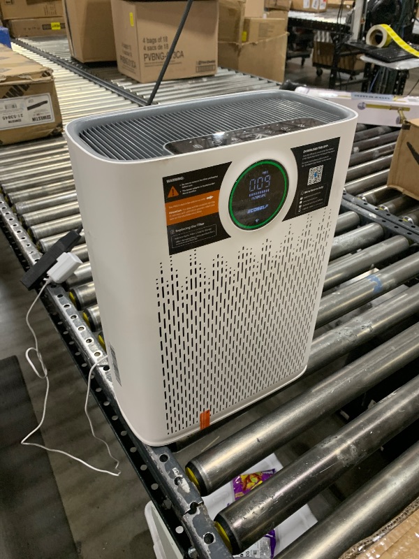 Photo 1 of ECOSELF Smart Air Purifier for Home Large Rooms, with WiFi Control, Smart Mode, AQI Display, 22dB Sleep Mode & Aromatherapy