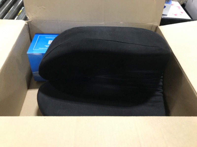 Photo 1 of 5 STARS UNITED Seat Cushion for Tailbone Pain Relief – Large Memory Foam Lifting Pillow for Coccyx, Hip, Sciatica & Post-Surgery Recovery – Wheelchair, Car, Desk, Gaming & Office Chairs, Black