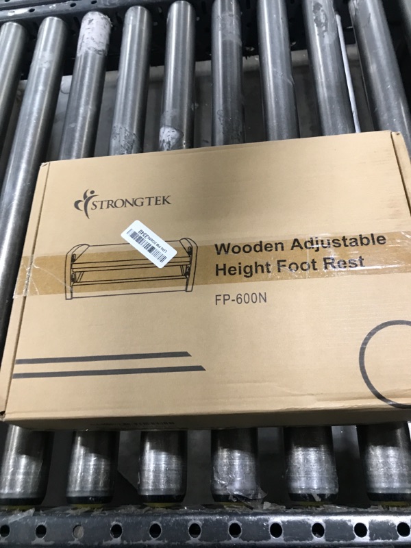 Photo 1 of StrongTek Ergonomic Under Desk Footrest, 3 Adjustable Heights Wooden Office Footrest, Large Anti-Slip Surface, Improves Posture and Blood Circulation, up to 400lbs (Natural)