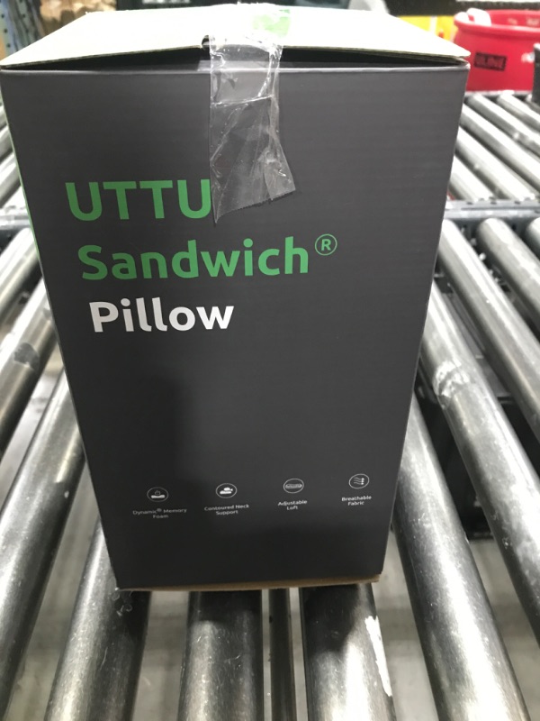 Photo 1 of UTTU Cervical Pillow for Neck Strain Relief, Memory Foam Neck Pillow for Sleeping, Adjustable Orthopedic Sandwich Pillow, Contour Cooling for Side Back Stomach Sleeper, Travel(15.7"×11"×4.7"/3.9")