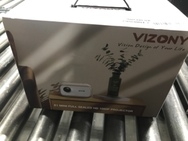 Photo 1 of VIZONY E1 Pro Netflix-Certified Smart Projector, 550 ANSI Lumens, WiFi Bluetooth, Auto Focus & Keystone, Native 1080P & 4K Support, Full-Sealed Optical Engine, Portable Home Theater for Indoor/Outdoor