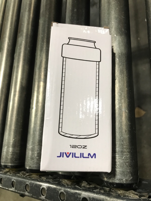 Photo 1 of JIVILILM Stainless Steel Insulated Cooler for 12oz Slim Cans | Skinny Can Drinks Holder for Hard Seltzer, Beer, Soda, and Energy Drinks (Glitter Black)