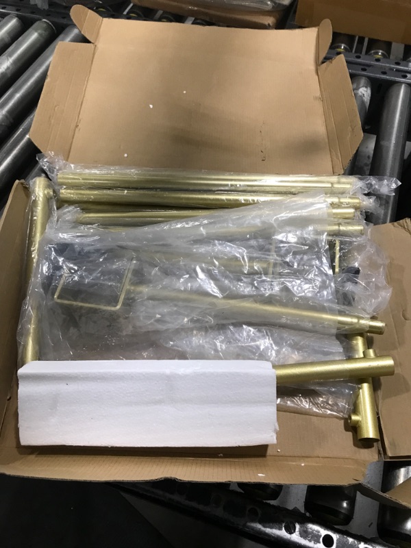 Photo 1 of Josmimic Over The Table Rod Stand with Clamps for Balloons, Flowers, and Decorations – Perfect for Weddings, Parties, and Celebrations – 33” to 93” Length, 13” to 55” Height, Gold