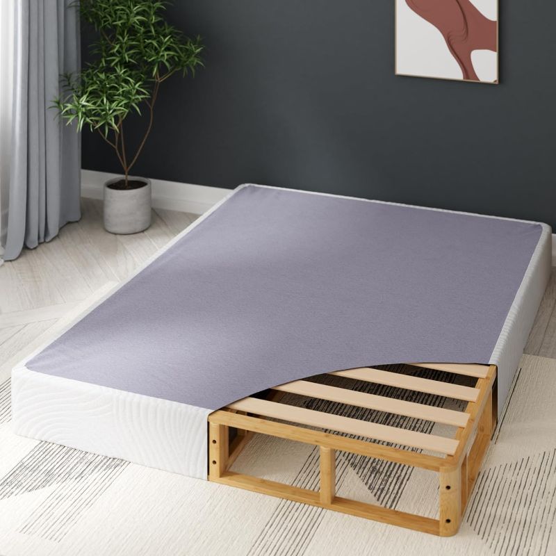 Photo 1 of ZINUS Edgar 8 Inch Bamboo Box Spring, Mattress Foundation, Sturdy Bamboo Structure, Low Profile, Easy Assembly, Queen