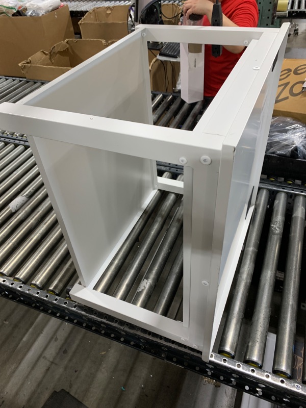 Photo 1 of EZ Laundry Washer and Dryer Pedestal - White Stand with Pull-Out Shelf for 27" Fit, Elevates 18", Adjustable Feet & Drain Pan