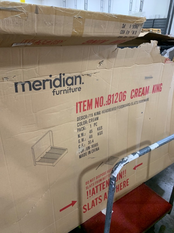 Photo 1 of  (incomplete set) Meridian Furniture Cream-K Penny Collection Modern 87" W x 88" D x 52" H, Cream, King
