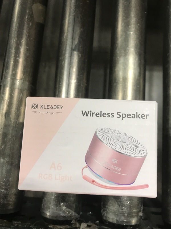 Photo 1 of XLEADER Mini Bluetooth Shower Speaker, IPX6 Waterproof Speaker, with RGB Lights, Mic, Portable Silicone Lanyard, Suction Cup, Clear Sound&Rich Bass, 12h Playtime, Small Pink Gifts for Girls Women