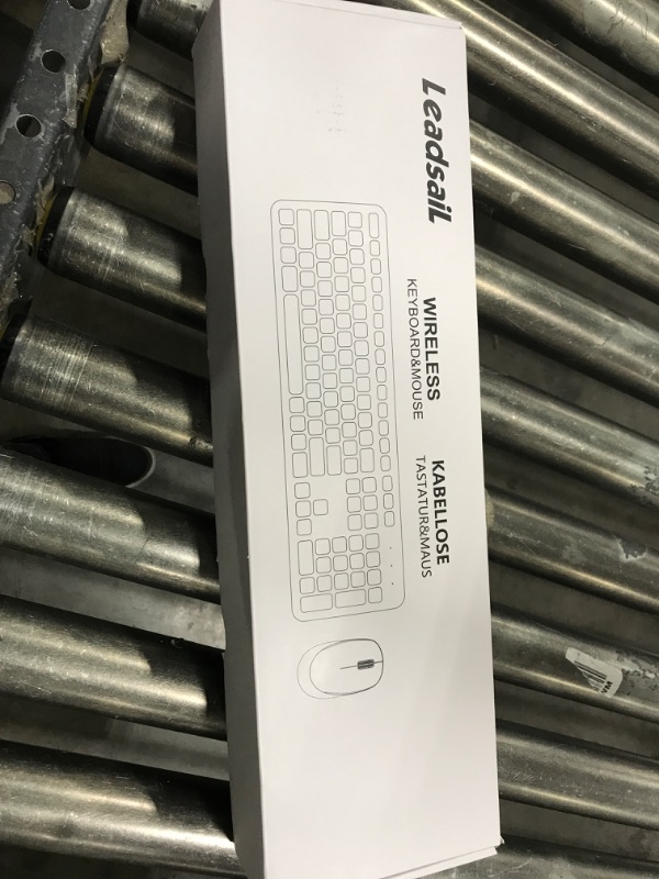 Photo 1 of LeadsaiL Pink Wireless Keyboard and Mouse Combo, Full-Sized Ergonomic Design, 2.4GHz Cordless Keyboard Silent Mouse Set with 2-in-1 USB Receiver, 12 FN Shortcuts for Windows Laptop, PC/Mac