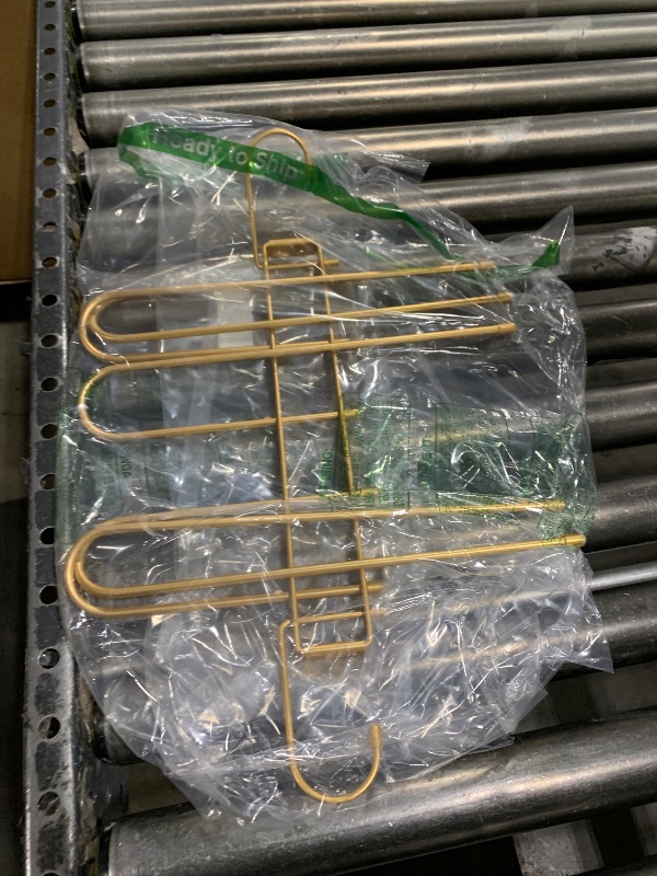 Photo 1 of Pants Hangers Space Saving,Closet Hangers 5 Layers 2 Uses Multi Functional Pants Rack (Gold)