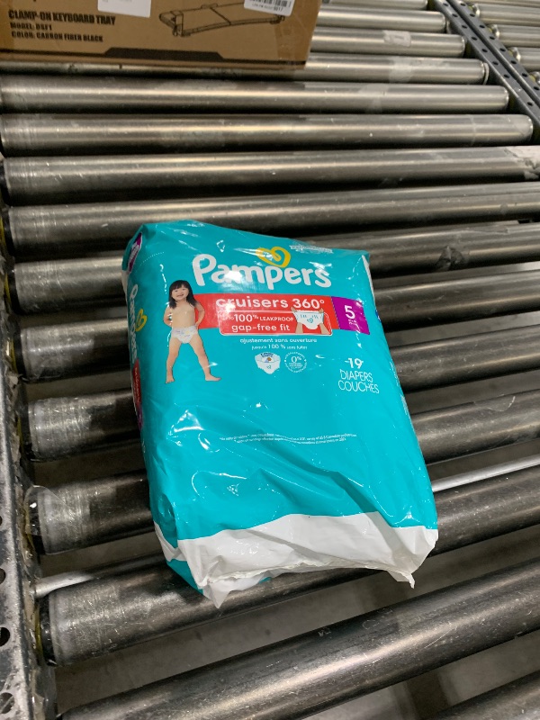 Photo 1 of Pampers Diapers - Cruisers 360 - Size 5, 19 Count, Babyproof up to 100% Leakproof Pull-On Diaper