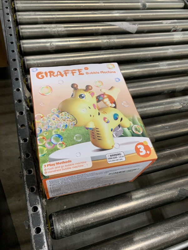 Photo 1 of Automatic Bubble Machine Toddler Toys: Giraffe Bubble Lawn Mover Outdoor Toy 