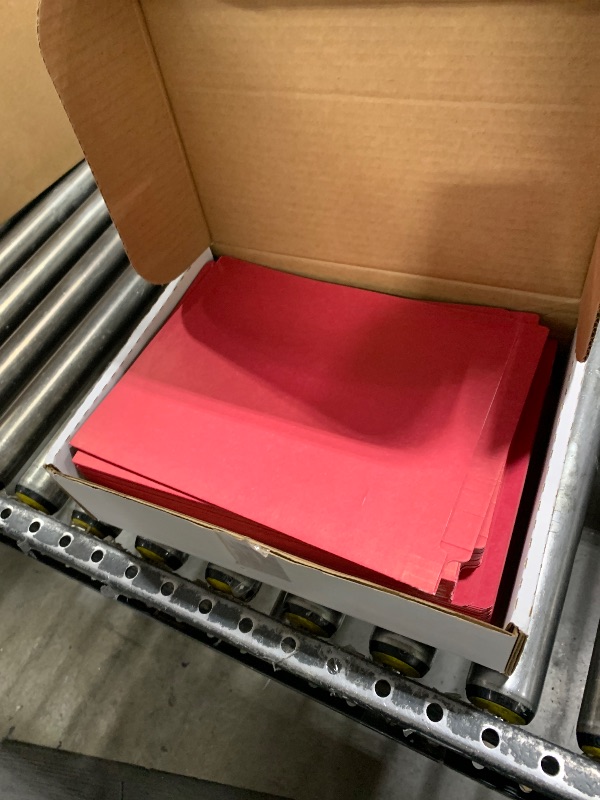 Photo 1 of 50 End Tab Fastener File Folders - Reinforced Straight Cut Tab- Red