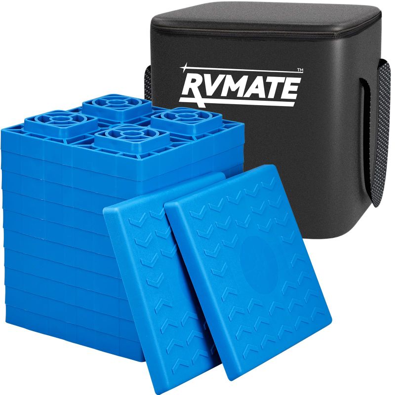 Photo 1 of RVMATE RV Leveling Blocks 12 Pack, Heavy Duty Camper Leveling Blocks, Leveling Blocks for RVs, Reduce Trailer Movement