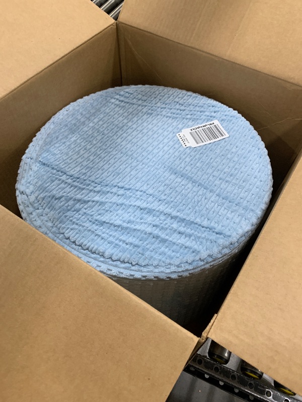 Photo 1 of Asuprui Round Stuffed Ottoman Modern Supportive Foam Ottoman Foot 