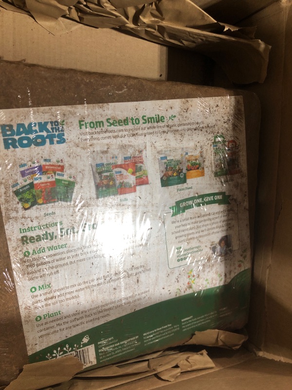 Photo 1 of Back to the Roots Organic Coir, 51 Quart Expanding Soil, Great for Seeds and Potting