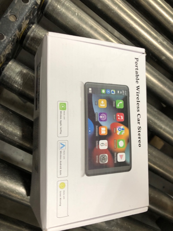 Photo 1 of Portable Newest Wireless Apple CarPlay and Android Auto Screen for Car, 7" HD Touch Screen Car Stereo with Mirror Link, Bluetooth 5.2, Backup Camera, AUX,FM Transmitter for All Vehicle