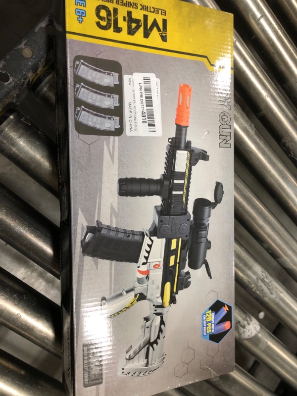 Photo 1 of Realistic Toy Foam Blaster Gun - Electric Sniper Rifle with Scope 120 Soft Bullets 3 Magazines, Automatic Dart Gun for Boy Ages 8-12 Years Old, Indoor Outdoor Gifts for Adult Kid Christmas Birthday