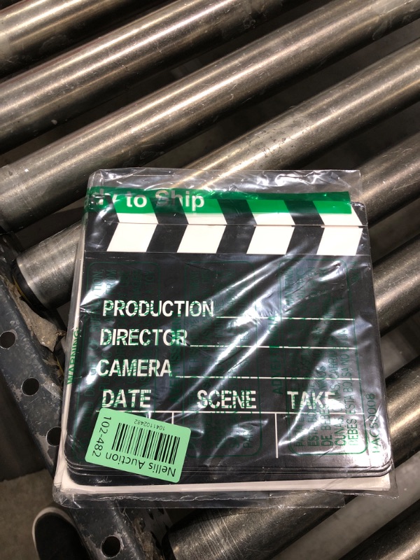 Photo 1 of 10 Pieces Movie Film Clap Board, 7 x 8 Inch Cardboard Movie Clapboard Directors Clapper Writable Cut Action Scene Board for Movies Films Photo Props(White)