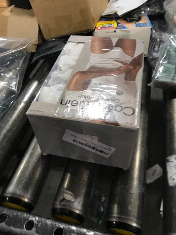 Photo 1 of Calvin Klein Cotton Stretch V-Neck, Classic Fit T-Shirt, Men's (3-pack) (White or Black) (White, Medium)