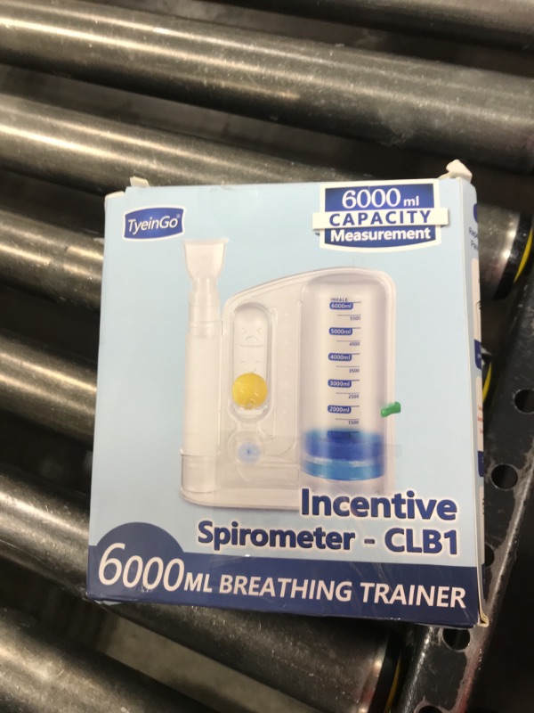 Photo 1 of Incentive Spirometer Adult, Lung Exerciser Device, Breathing Trainer - 6000ML Inhale Volume Measurement, Equipped with Ball Flow Rate Indicator & Scale Indicator