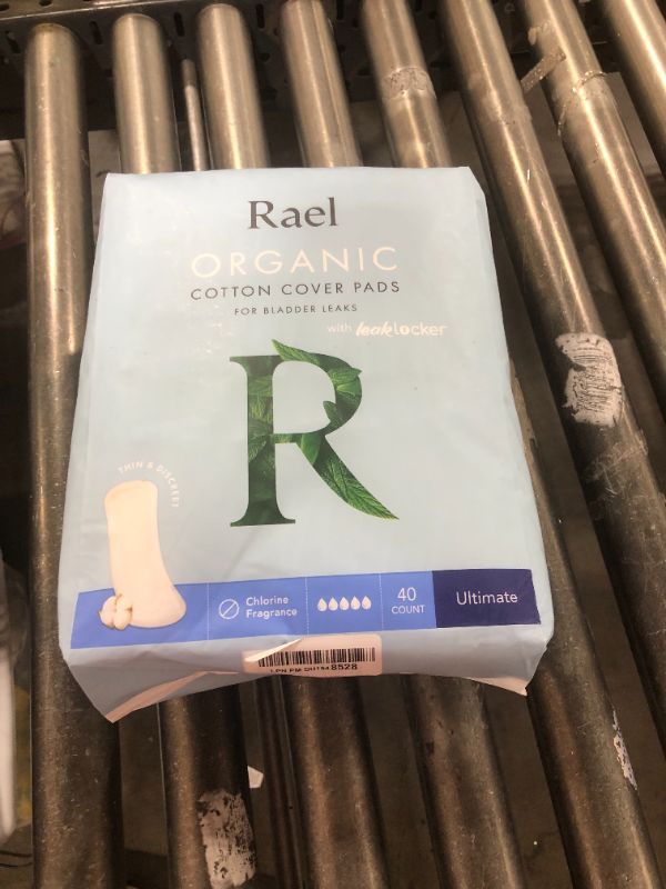 Photo 1 of Rael Incontinence Pads for Women, Organic Cotton Cover, Postpartum Essential, Heavy Absorbency, Bladder Control, 4-Layer Core with Leak Guard Technology, Long Length (Ultimate, 40 Count)