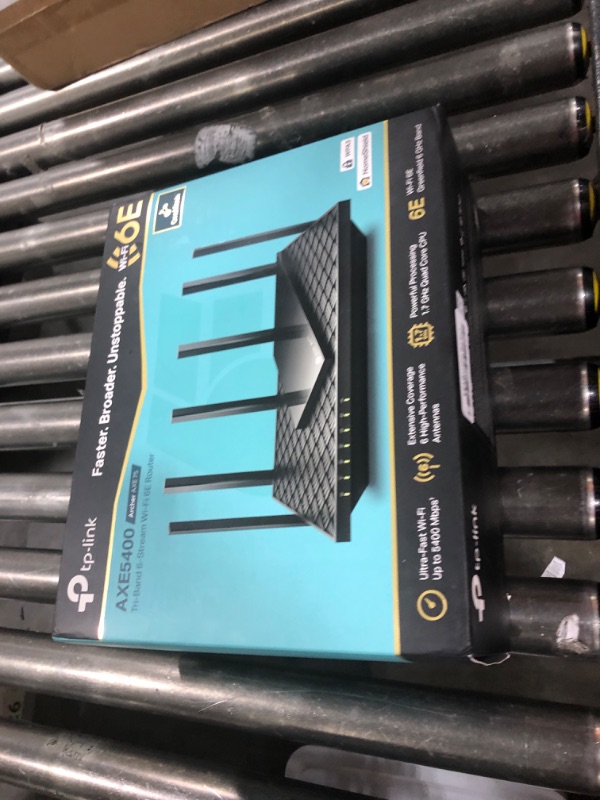 Photo 1 of TP-Link AXE5400 Tri-Band WiFi 6E Router (Archer AXE75)- Gigabit Wireless Internet Router, ax Router for Gaming, VPN Router, OneMesh, WPA3, Black