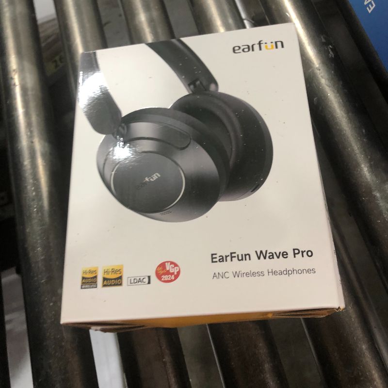 Photo 1 of EarFun Wave Pro Active Noise Canceling Headphones, Wireless Over Ear Bluetooth Headphones, LDAC Hi-Res Sound, 5 Mics AI Clear Call, 80H Playtime, Multipoint Connection, Comfort Fit, Custom EQ via App