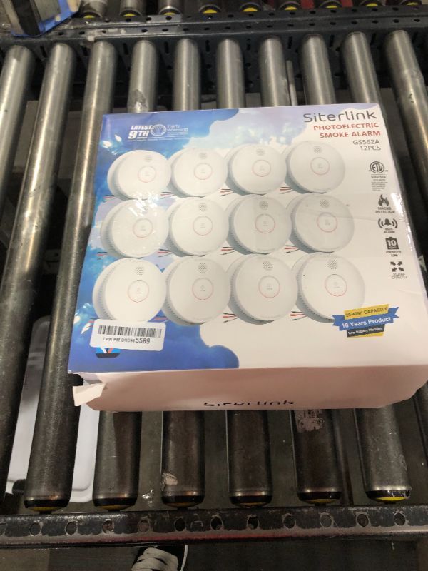 Photo 1 of Hardwired Interconnected Smoke Detectors,Photoelectric Smoke Alarm with 9V Battery Backup,Test/Silence Button, Hard Wired Fire Alarm for Home GS562A 12pack